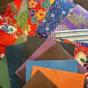 Authentic Japanese Chiyogami Paper for Oragami and Crafts 19 Sheets 2.25”x2.25”